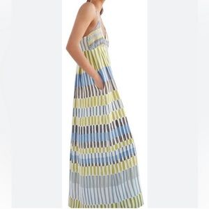 Massimo Dutti Halter Silk Maxi Dress